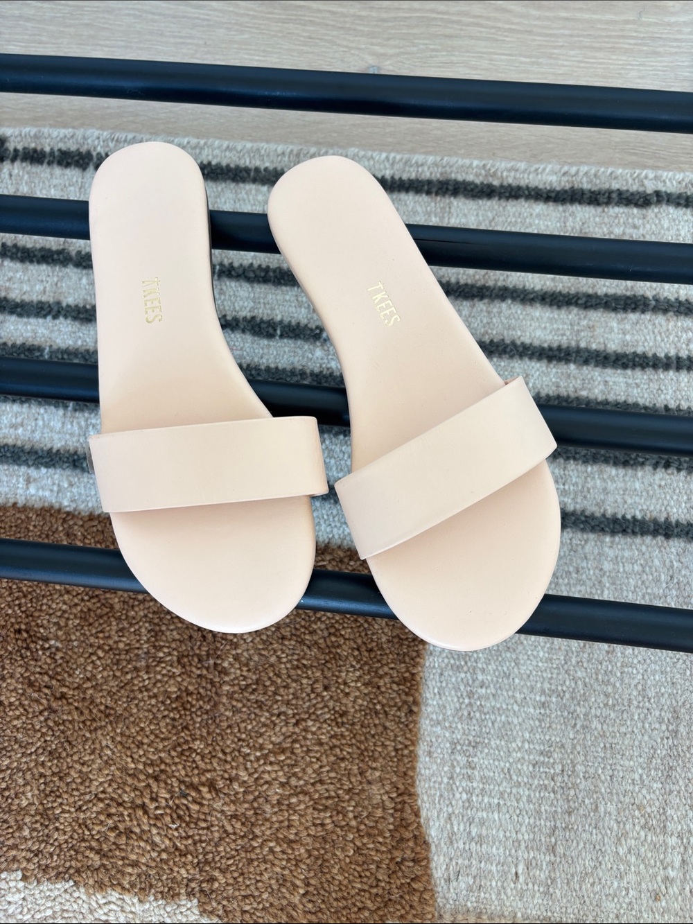 TKEES Women's Blush Single-Strap Slide Sandals